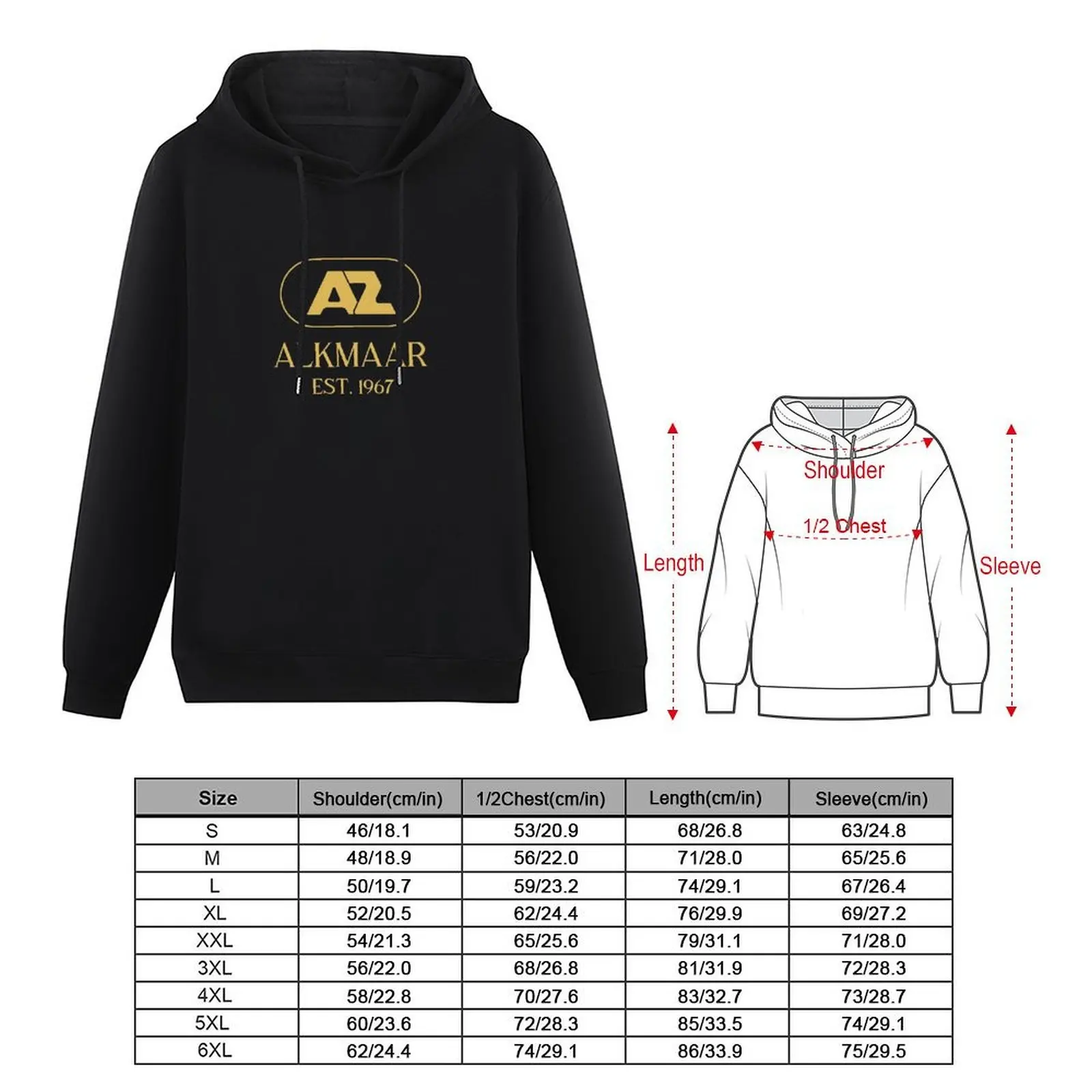 AZ Alkmaar Gold Hoodie ملابس الشتاء أزياء الرجال ملابس الخريف رياضية