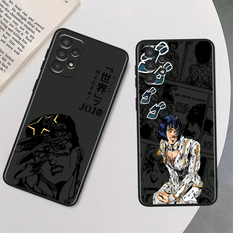 JOJO Anime Kujo Jotaro For Samsung A73 A72 A54 A53 A52S A34 A33 A32 A25 A24 A23 A22 A15 A14 A13 A05 Black Phone Case