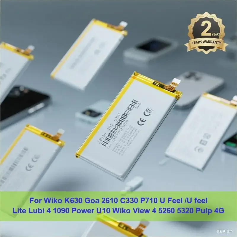 

Battery For Wiko K630 Goa 2610 C330 P710 U Feel /U feel Lite Lubi 4 1090 Power U10 Wiko View 4 5260 5320 Pulp 4G