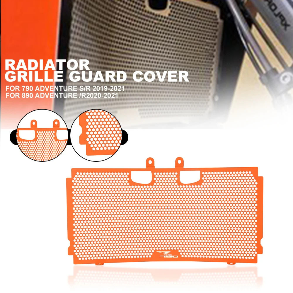 

For 890 790 ADVENTURE R 890ADVENTURE 890ADVENTURE R 2020- 2022 Motorcycle Radiator Guard Grille Cooler Cooling Cover Protection