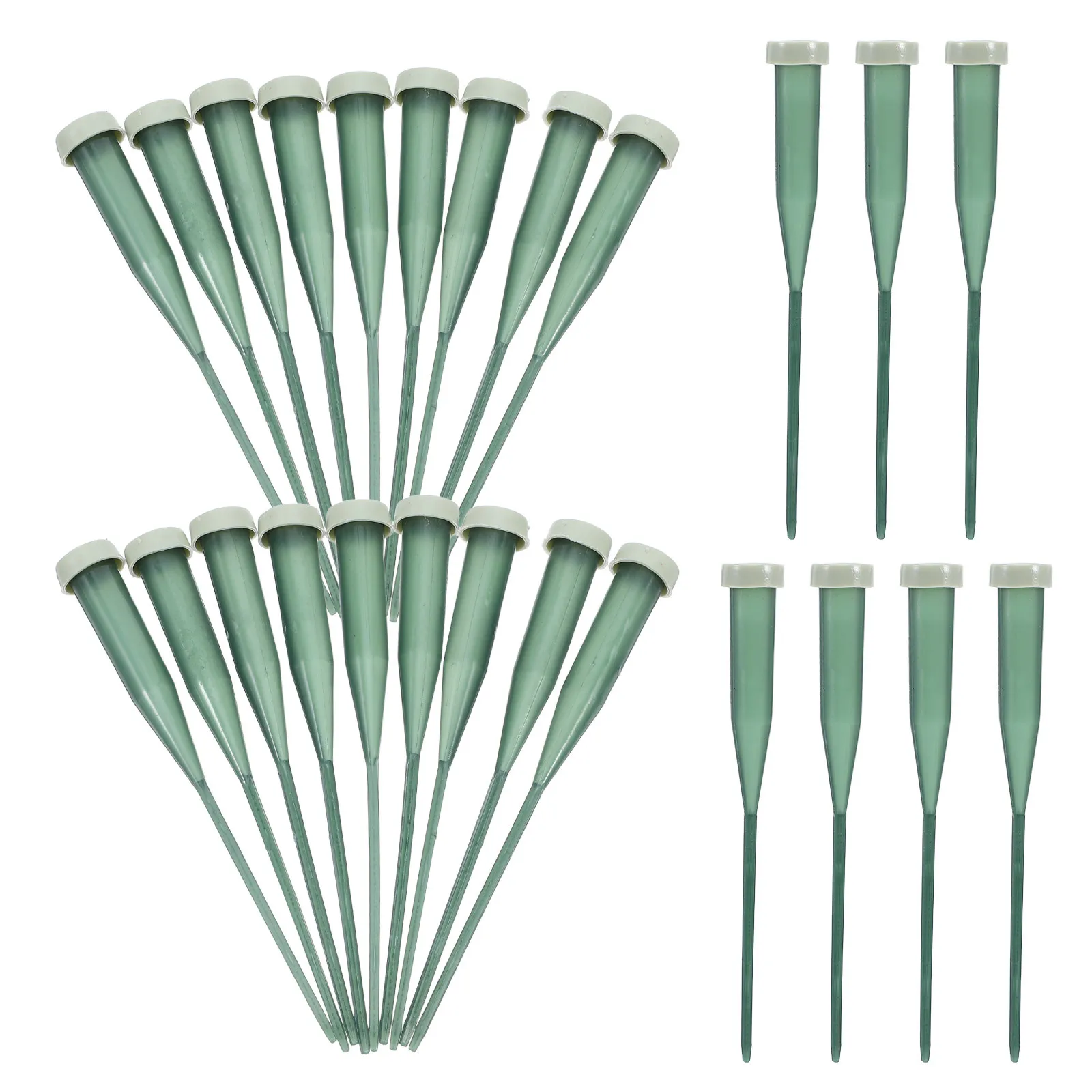 25 قطعة أنابيب المياه زهرة طازجة البلاستيك الأخضر الأزهار أنابيب قبعات قابلة لإعادة الاستخدام ترتيب جذع واحد لوازم حامل باقة الزهور