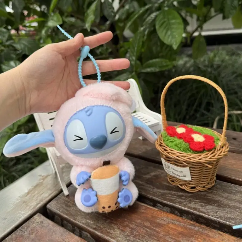 Слепая коробка Disney Stitch, плюшевая аниме-сумка Лило и Стич, подвеска, серия Foodie, плюшевые животные, плюшевые куклы, игрушки, подарки на день рождения для девочек