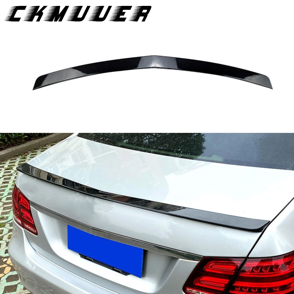

CKMUUER ABS Carbon Look задний спойлер багажника для Mercedes Benz E Class W212 E200 E260 E63 AMG 2014-2016 седан 4-дверный 2014-2016