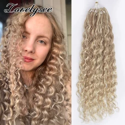 50 Strands/Pack Water Wave Micro Loop Human Hair Extension Brazilan Remy Human Hair Extension Natural Capsule Keratin for Woman