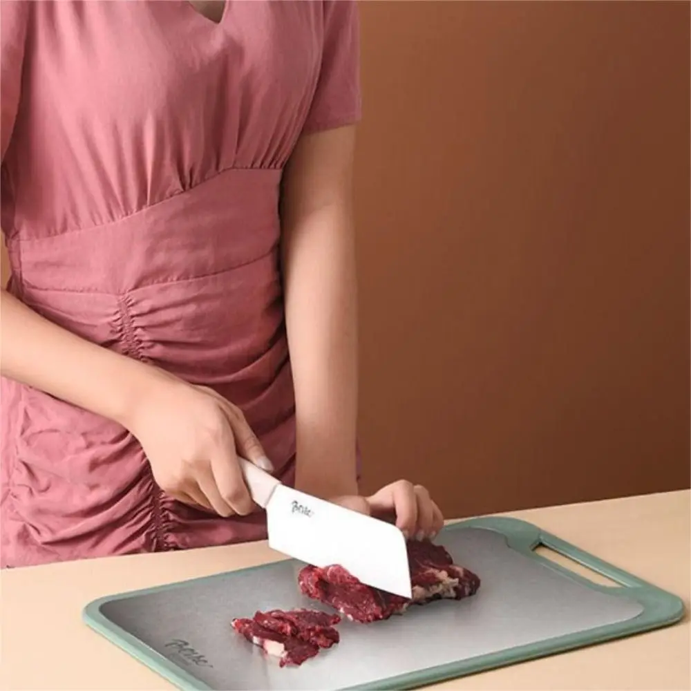 Household Anti-mold Double-Sided Chopping Board Non-slip Rustproof Cutting Board Stainless Steel Hangable Chopping Block Fruit