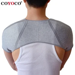 COYOCO Bamboo Charcoal Back Support Shoulder Guard Brace Retaining Straps Posture Sports Injury Grey Pad Belts Keep Warm