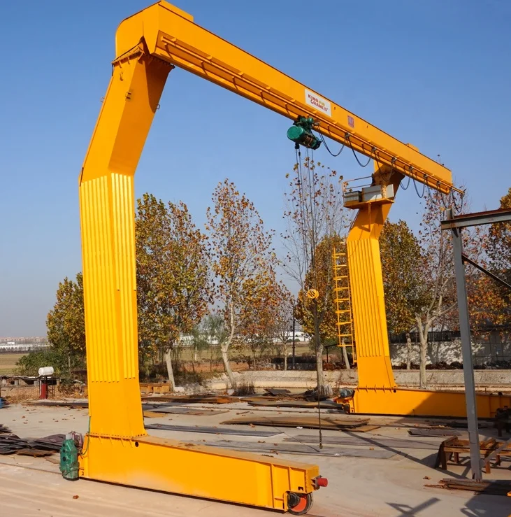 Wire Rope Shipyard Dock Outdoors Shipment Electric Hoist Single Girder Beam Gantry Crane for Industrial Material Handling