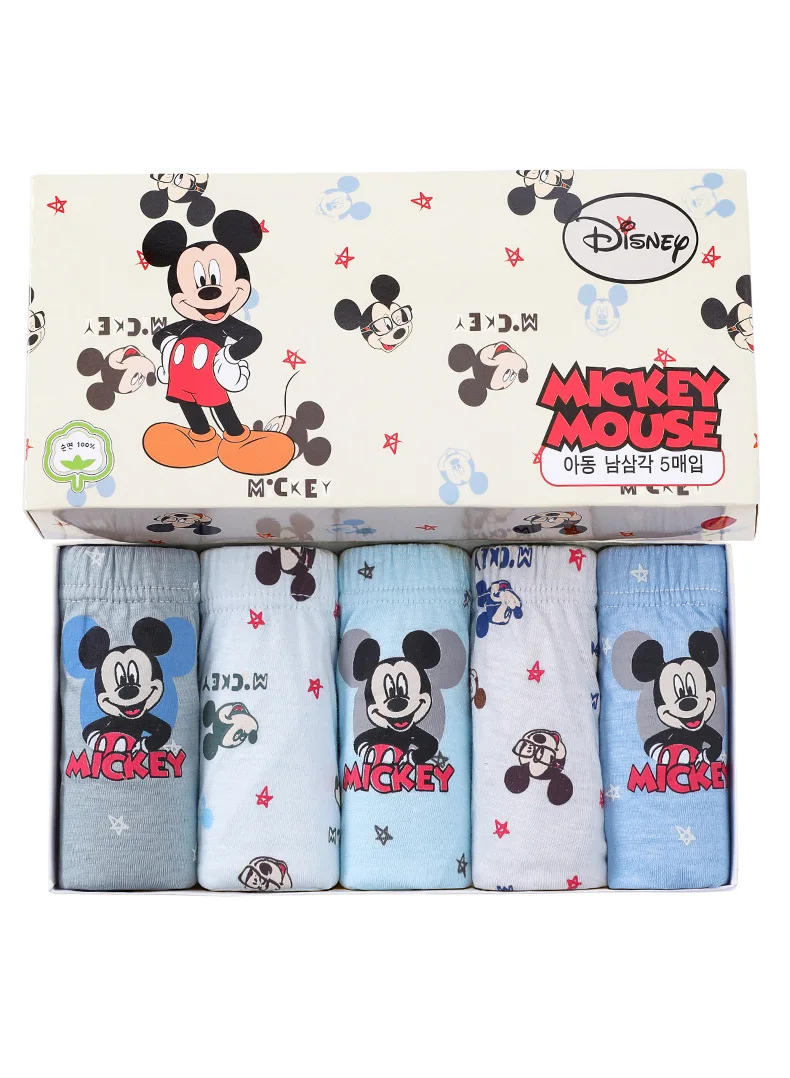 5pcs/Lot Cartoon Mickey Boys Panties Cotton comfort Underwear Shorts Kids Briefs Clothes Children Pants