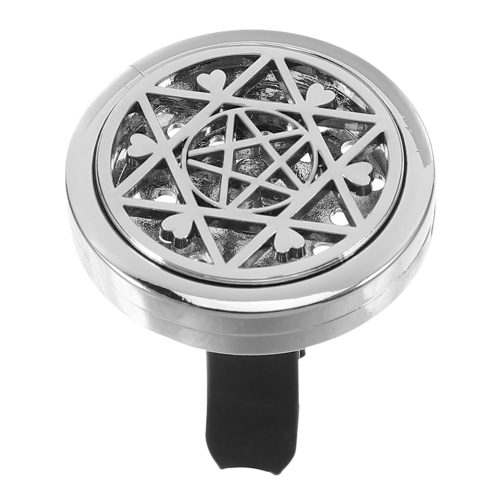 

Perfume Clip Car Air Freshener Essential Oil Diffuser Stylish Hollow Shell Design Aromatous Felt Pad Safe Non Toxic Stainless