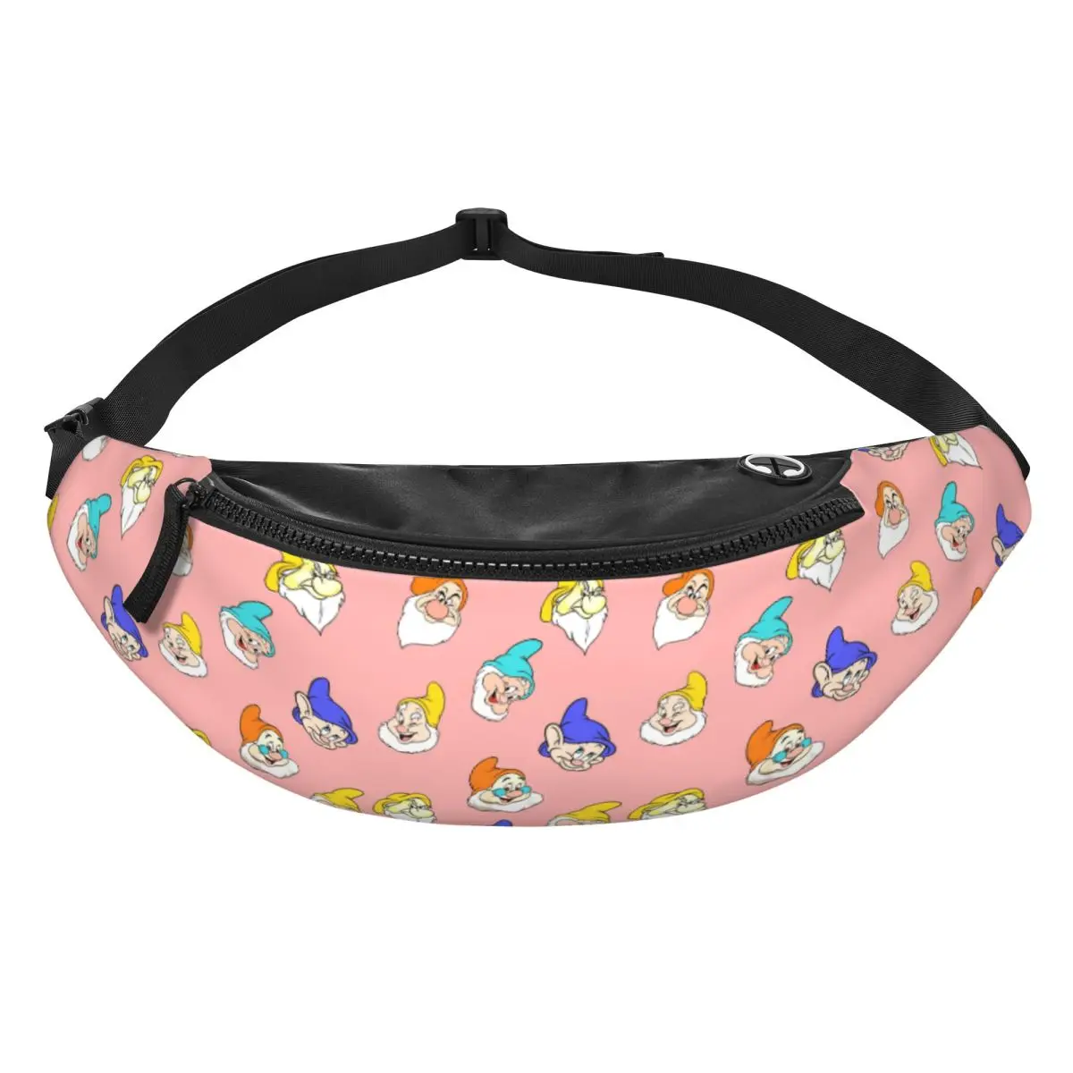 

Custom Snow White And Anime The Seven Dwarfs Fanny Pack Men Women Crossbody Waist Bag for Traveling Phone Money Pouch