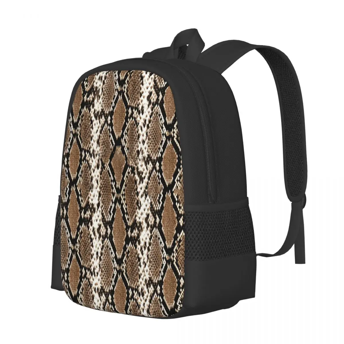 Python Skin, Snake Pattern Student Backpack School Bag Hiking Travel Daypack for Boys Girls Fashion Bookbag Shoulder Bags