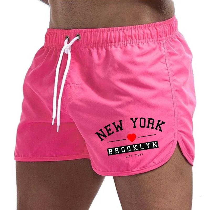 2025 venda quente dos homens nova york board shorts verão praia casual moda surf shorts ginásio de fitness correndo ciclismo shorts 9 cores