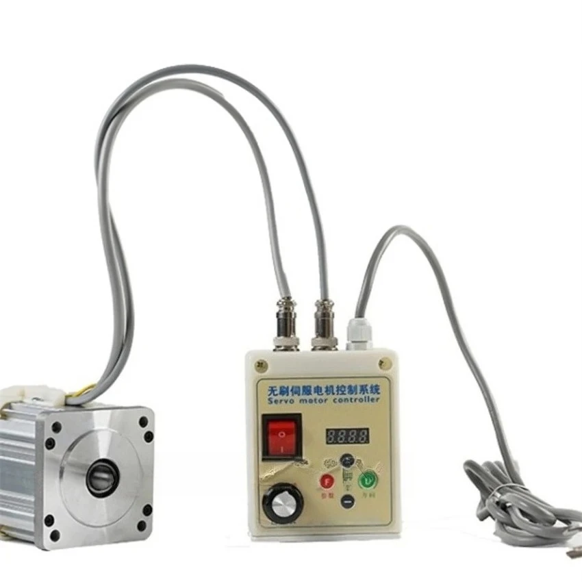 550W/750W Brushless Servo Motor Kit, 110V/220V Knob Speed Control Set for Woodworking Lathe Belt Sander