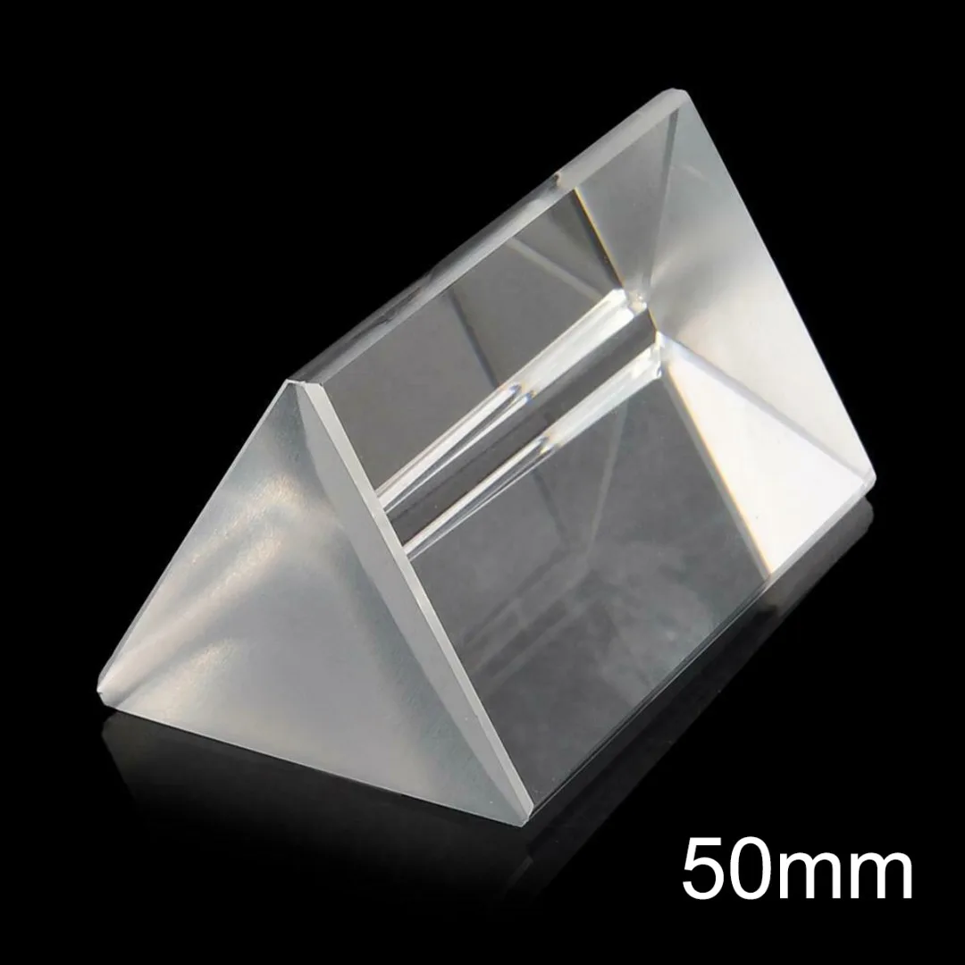 Crystal Optical Glass Triangular Prism for Teaching Light Spectrum Physics