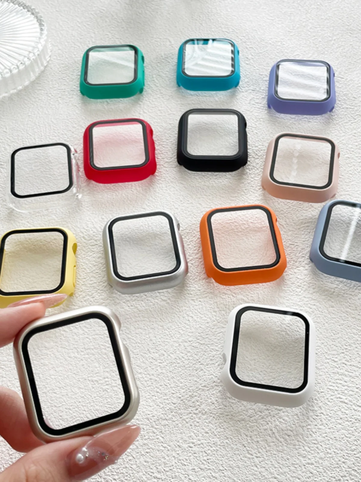 Custodia per Apple Watch 11 42mm 46mm 2025 Protezione schermo paraurti rigido opaco Vetro temperato + Cover per PC iWatch serie 10 Accessori