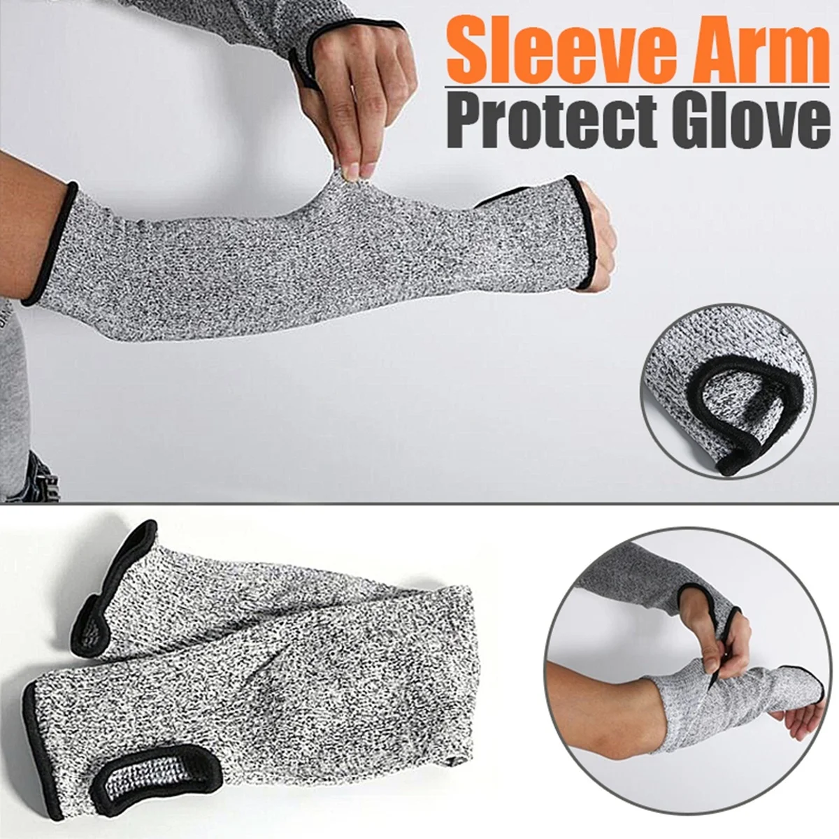 ปลอกแขนกันบาด HHPE ตาข่ายถุงมือครัว Anti-Cut ป้องกัน Oversleeves สําหรับเครื่องมือเนื้อ