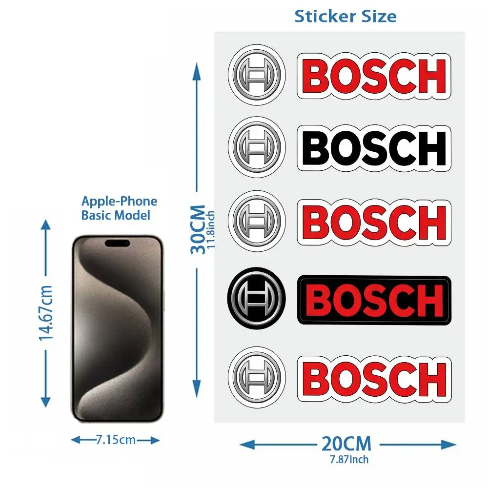 Boschs auto parts Metallics Creative Motorcycle Stickers Waterproof for Motorbike Fuel Tank Helmet Box Scooter DIY Car Decals