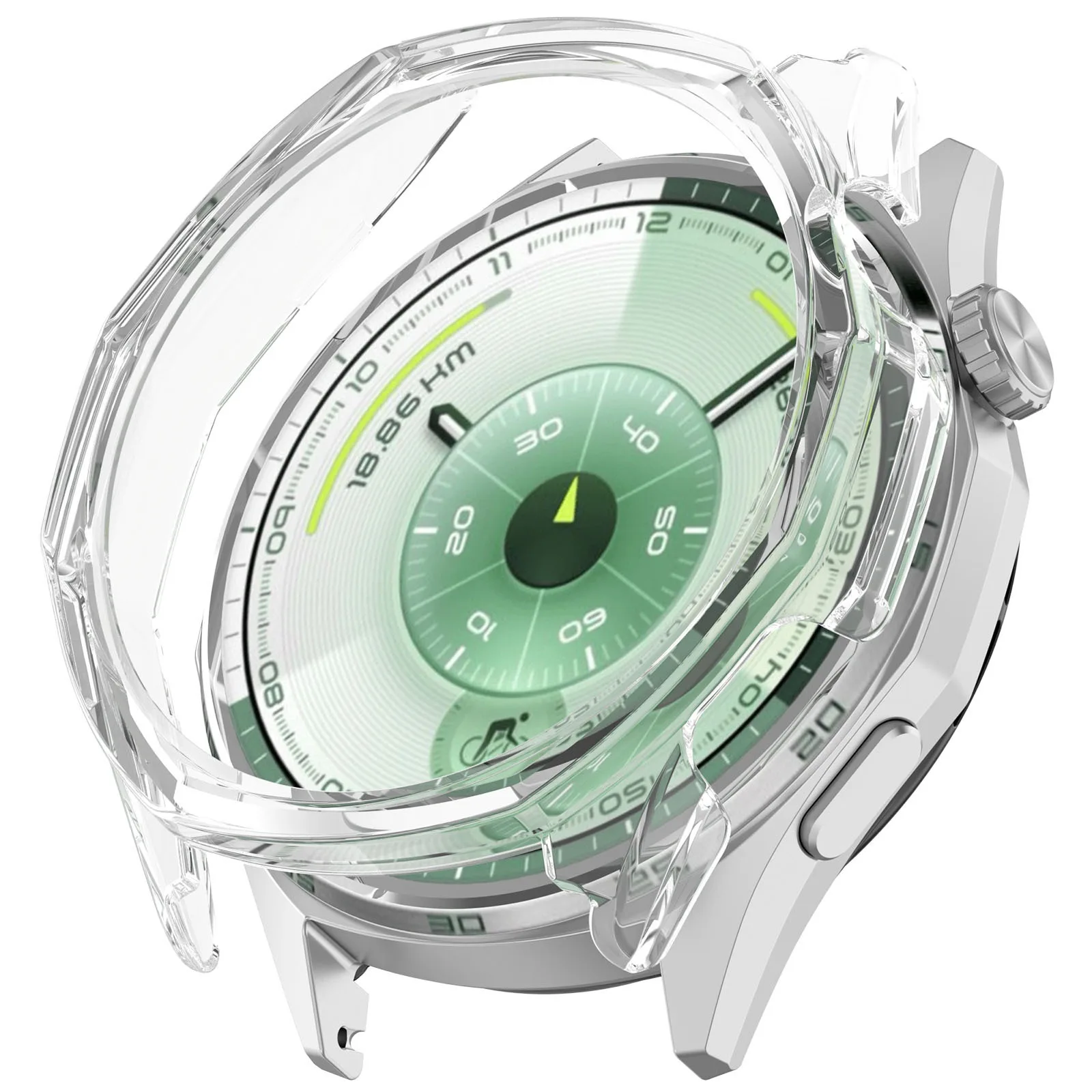 For Huawei Watch GT 6 46mm Case Semi-Enclosed PC Protective Watch Frame - Transparent
