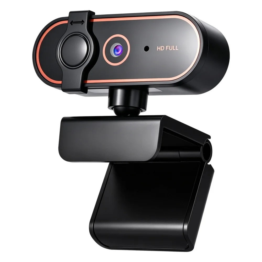 1080P HD PC Webcam with Privacy Cover Tripod Mount Hole Camera for Video Calling Online Meeting Live Streaming Home Office Use