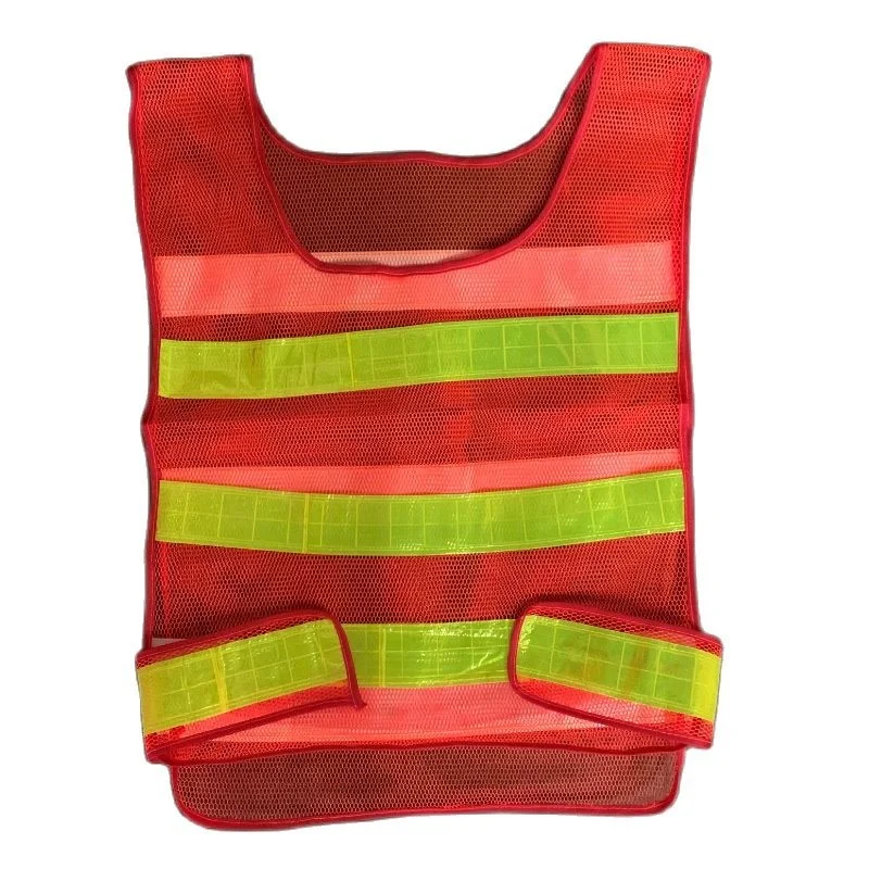 Traffic Cleaning Highways Sanitation Reflective Safety Clothing  Adjustable Waist Size Breathable Mesh Reflective Warning Vest