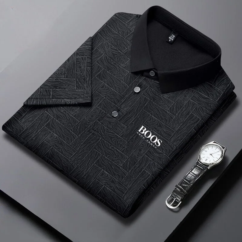 2025 Men's New Summer Embroidery Business Casual Short sleeved POLO Shirt Fashion Short sleeved Comfortable and Breathable Top image 4