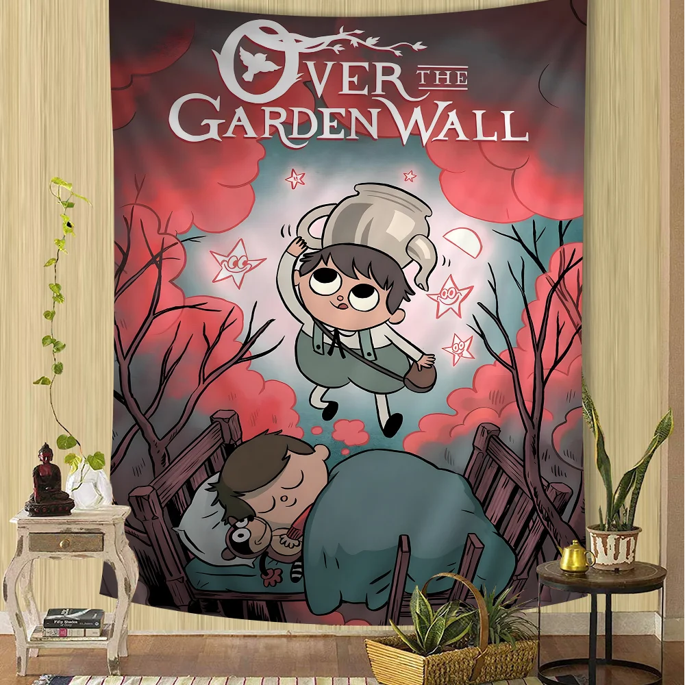 Cartoon O-Over the G-Garden W-Wall Anime Tapestry Hanging Tarot Hippie Wall Rugs Dorm Home Decor