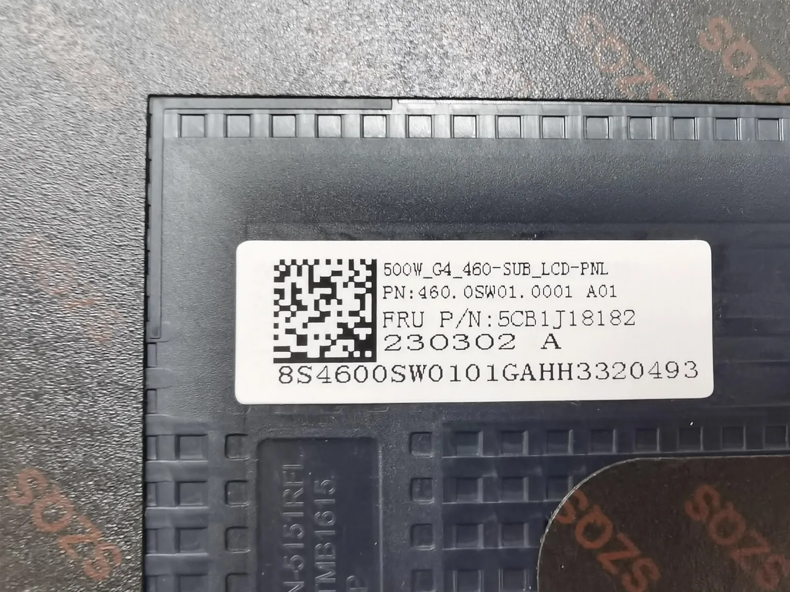 5CB1J18182 غطاء خلفي Lcd جديد رمادي لـ 500 وات Yoga Gen 4 500 وات 2 في 1 Gen 5