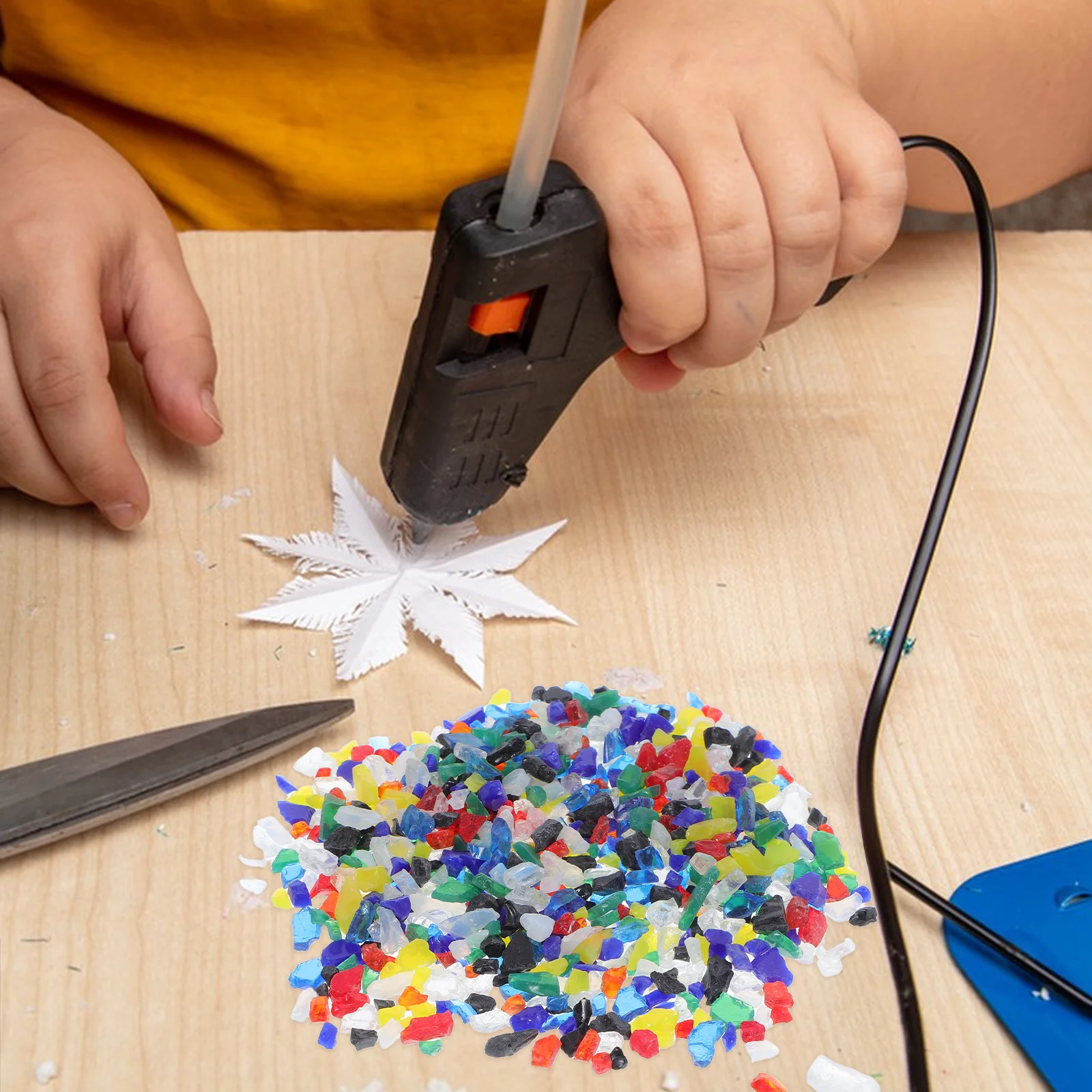 

1 Bag Irregular Glass Blocks for DIY Crafts Bright Colored Art Pieces for Fused Glass Projects Microwave Kiln Vase Fillers