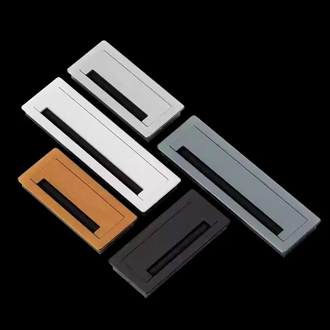1Pcs Organizer For Office Furniture Hardware Desk Cable Wire Hole Cover Line Outlet Port Threading Box Cable Cover Cable Passing