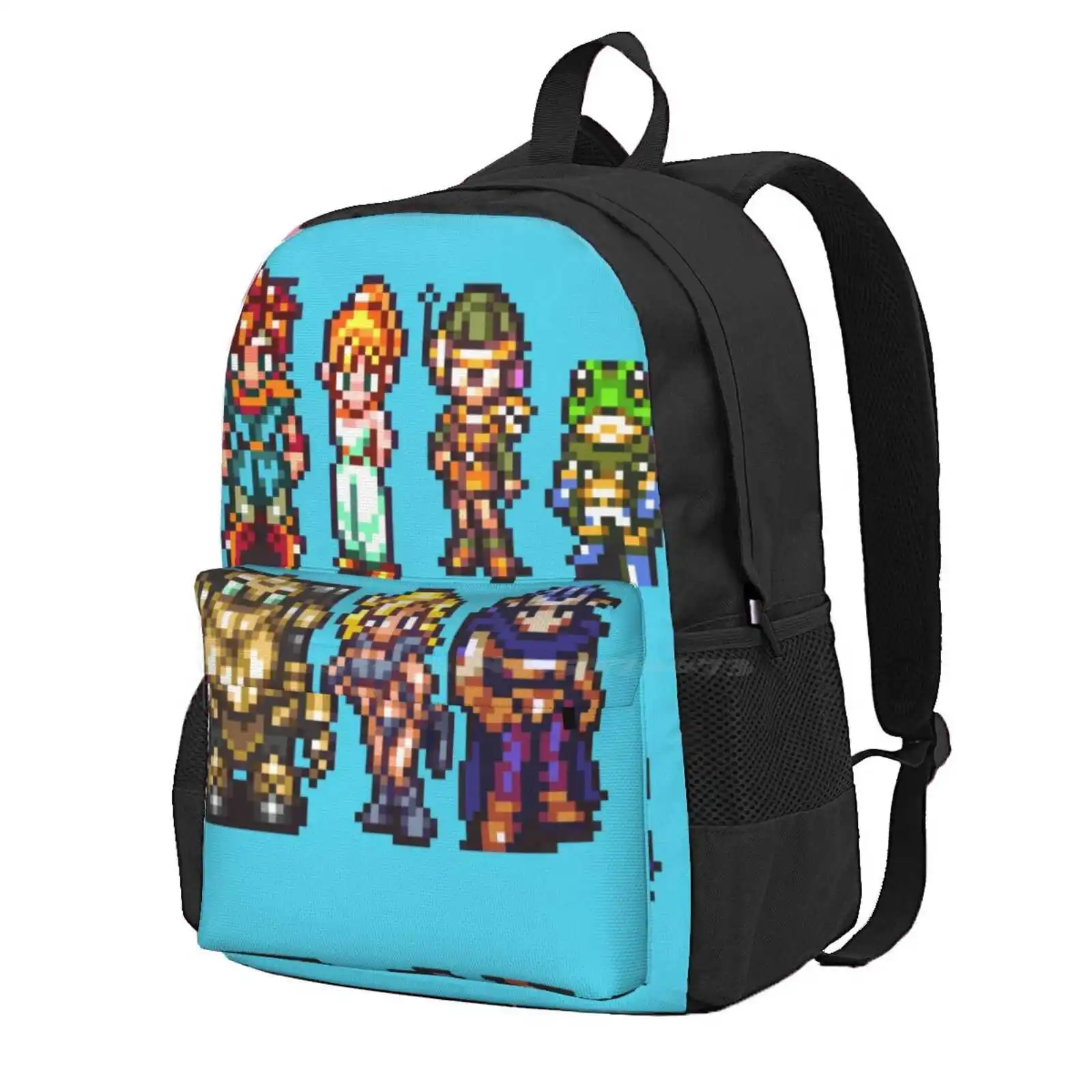 Chrono Trigger Party Sprite Hot Sale Schoolbag Backpack Fashion Bags Chrono Trigger Snes Crono Frog Lucca Final Fantasy Marle