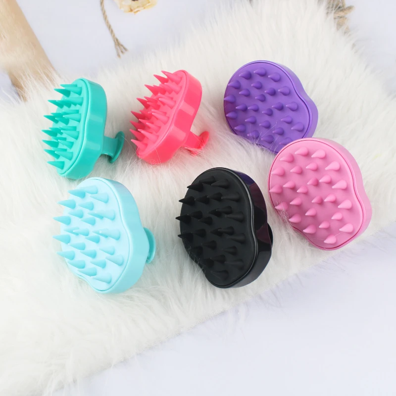 Scalp Comb Gourd-shaped Soft Tooth Shampoo Artifact Scalp Cleaning DIY Hair Washing Brush Soft Rubber Brush