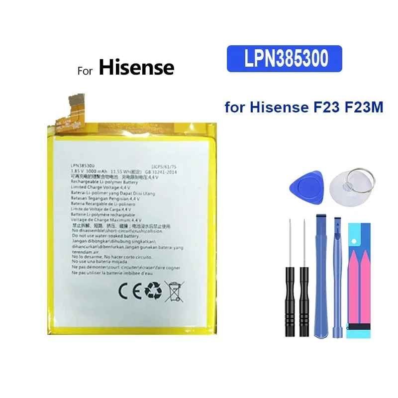 3000mAh Replacement Battery LPN385300 for Hisense F23 F23M Little Dolphin PLUS Mobile Phone Batteries Warranty + Track Code