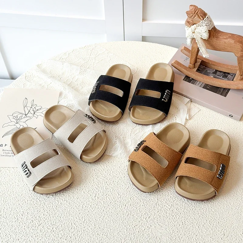 

Kids Casual Fashion Summer Slides Children Breathable Non-slip Soft Sole Beach Home Indoor Outdoor Cute Daily Slippers
