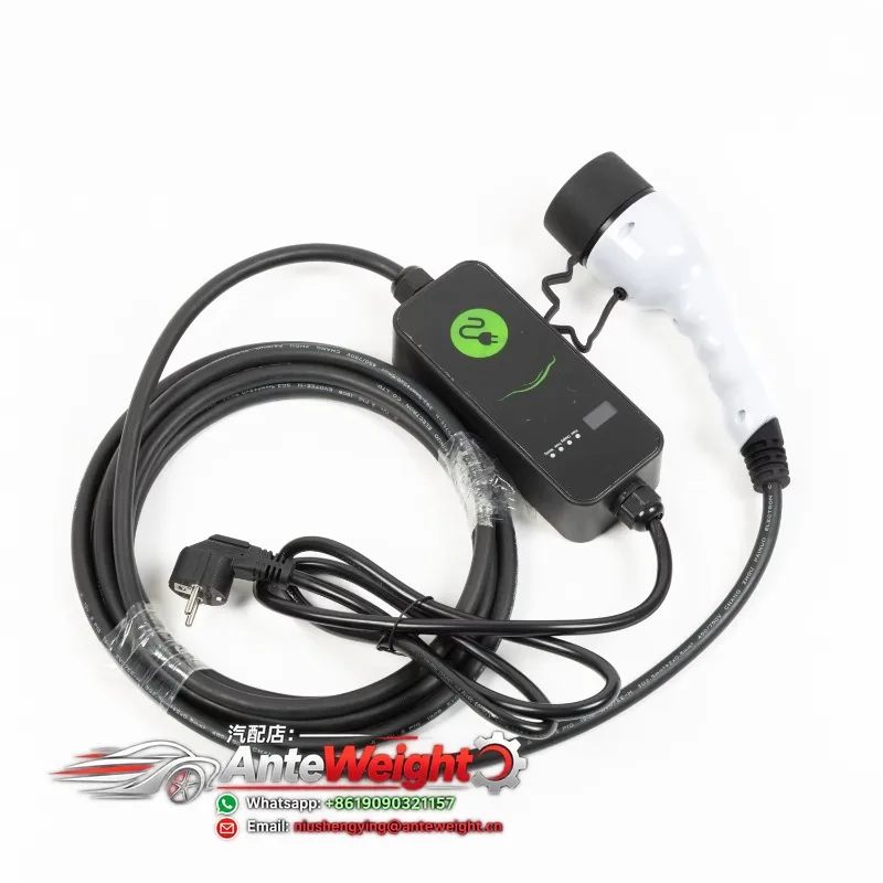 Level 2 AC EV Charger 16A Single Phase Home Use 3.5KW/7KW Portable EV Charging Gun with Screen Display 5m Cable
