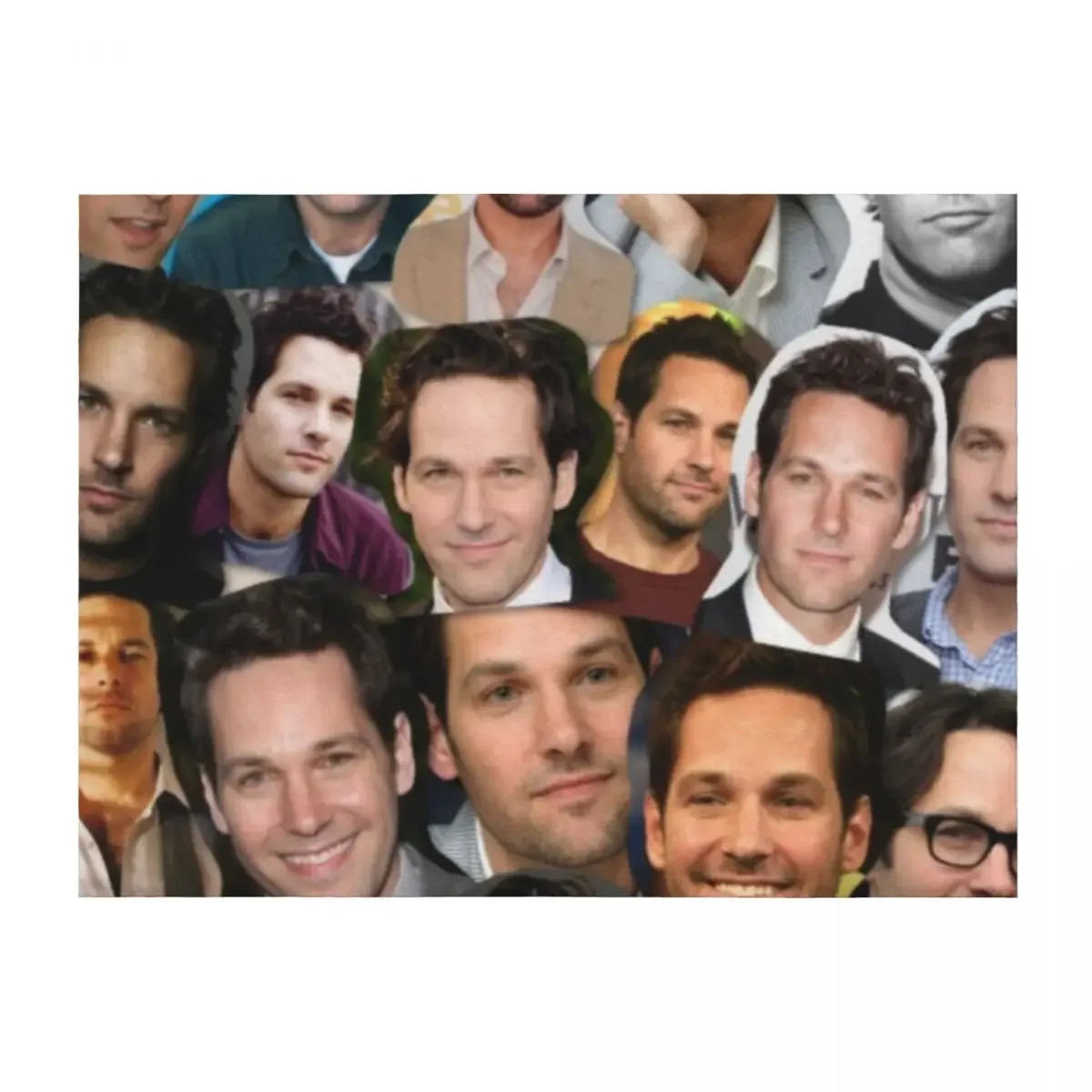 

Paul Rudd Collage Throw Blanket Beautifuls Quilt Designers Hair Blankets