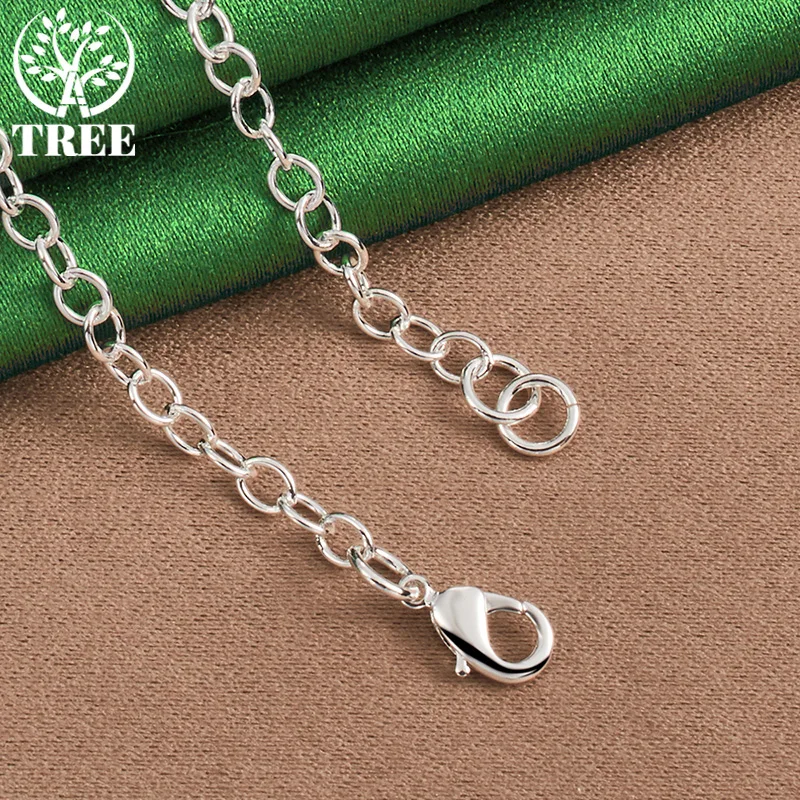 Nice 925 Sterling Silver Heart Lock Clover Key Pendant Necklace Women Fashion Design Jewelry Anniversary Party Gift Accessories