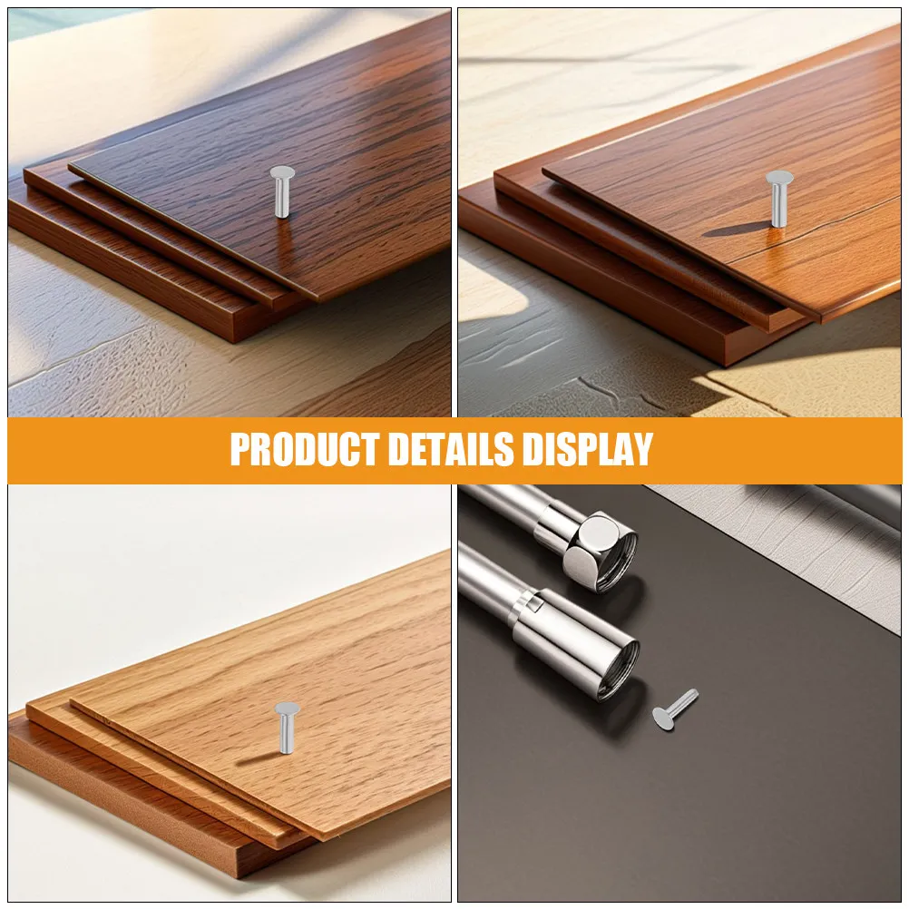 7Pairs Elegant Stainless Steel Knife Handle Fasteners Secure Interlocking Rivets for DIY Cutlery Making Chef Kitchen Knife