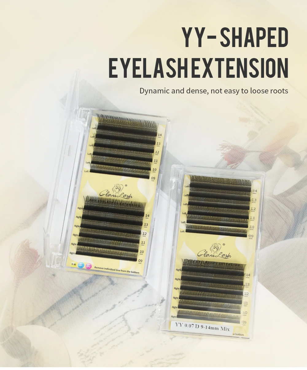 GLAMLASH Flying YY 3DW 4DW 5DW Wimpernverlängerung Air Serie Fox Soft Natural Brazilian Volume Premium Mink Mega – Detail 1