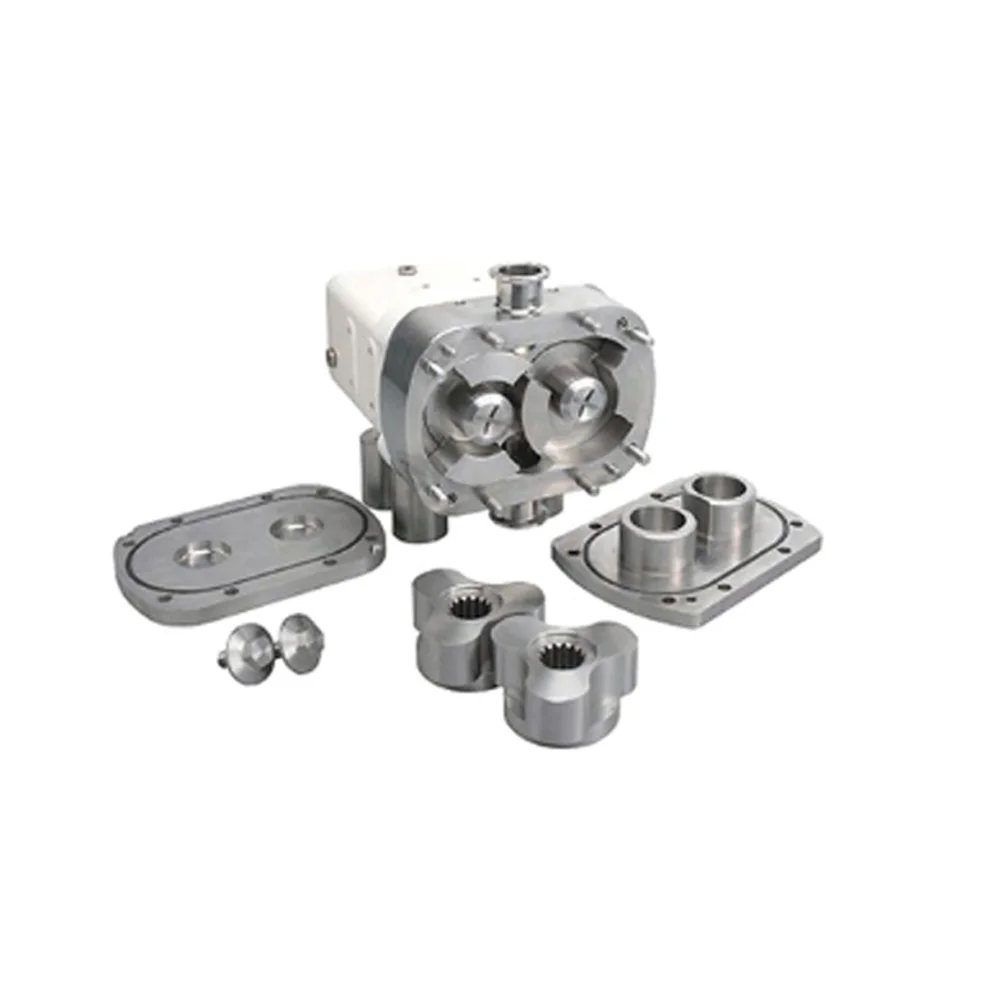 Two-Lobe Stainless Steel Rotary Lobe Pump With Three-Bladed Rotor Simple Installation Disassembly High Pressure Mechanical Seal