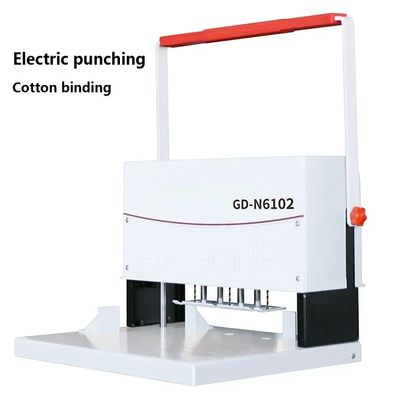 

New Upgrade 200W N6102 Financial Voucher Three Hole File Electric Binding Machine Electric Hole Punching Machine Adjustable Marg