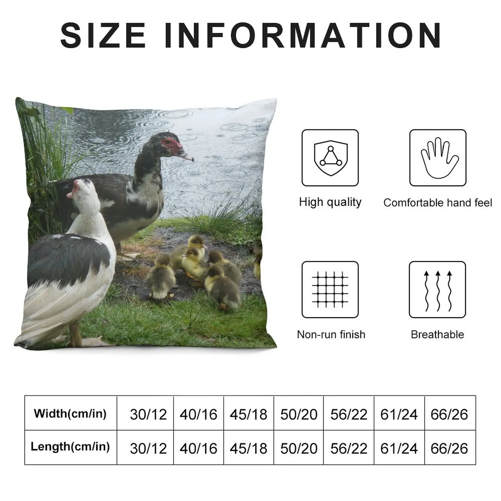 Muscovy Ducks with Ducklings Throw Pillow ornamental pillows Cusions Cover pillow