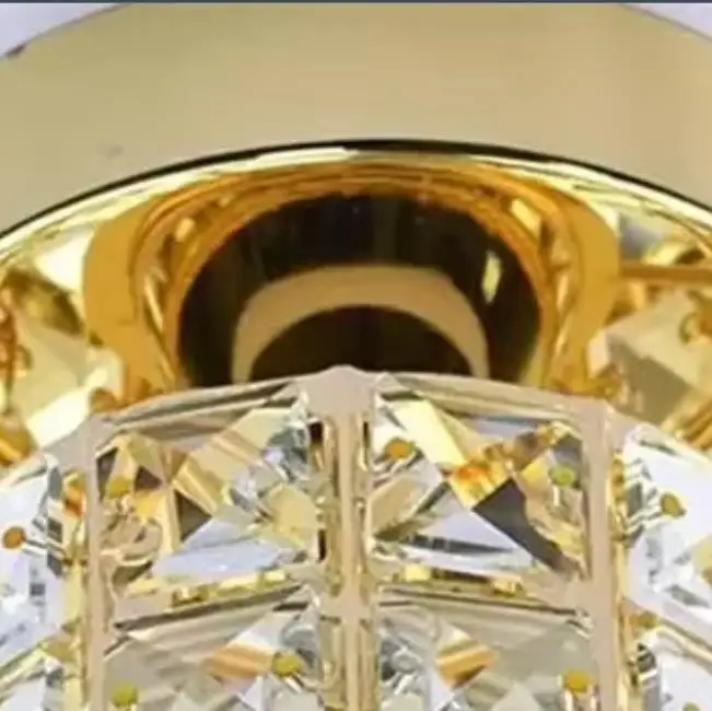 

LED Ceiling Lights Luminaria teto Gold Crystal Ceiling Lamp For Entrance Stair Corridor Abajur Lamparas Plafonnier Home Lighting