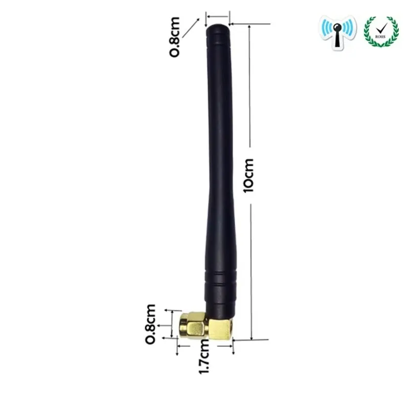 5 Stück 868MHz Antenne Verstärkung 3dbi SMA-Stecker Winkelanschluss GSM 915 MHz 868 Signalverstärker Antenne wasserdicht Lorawan AI Commutatore – Detail 6