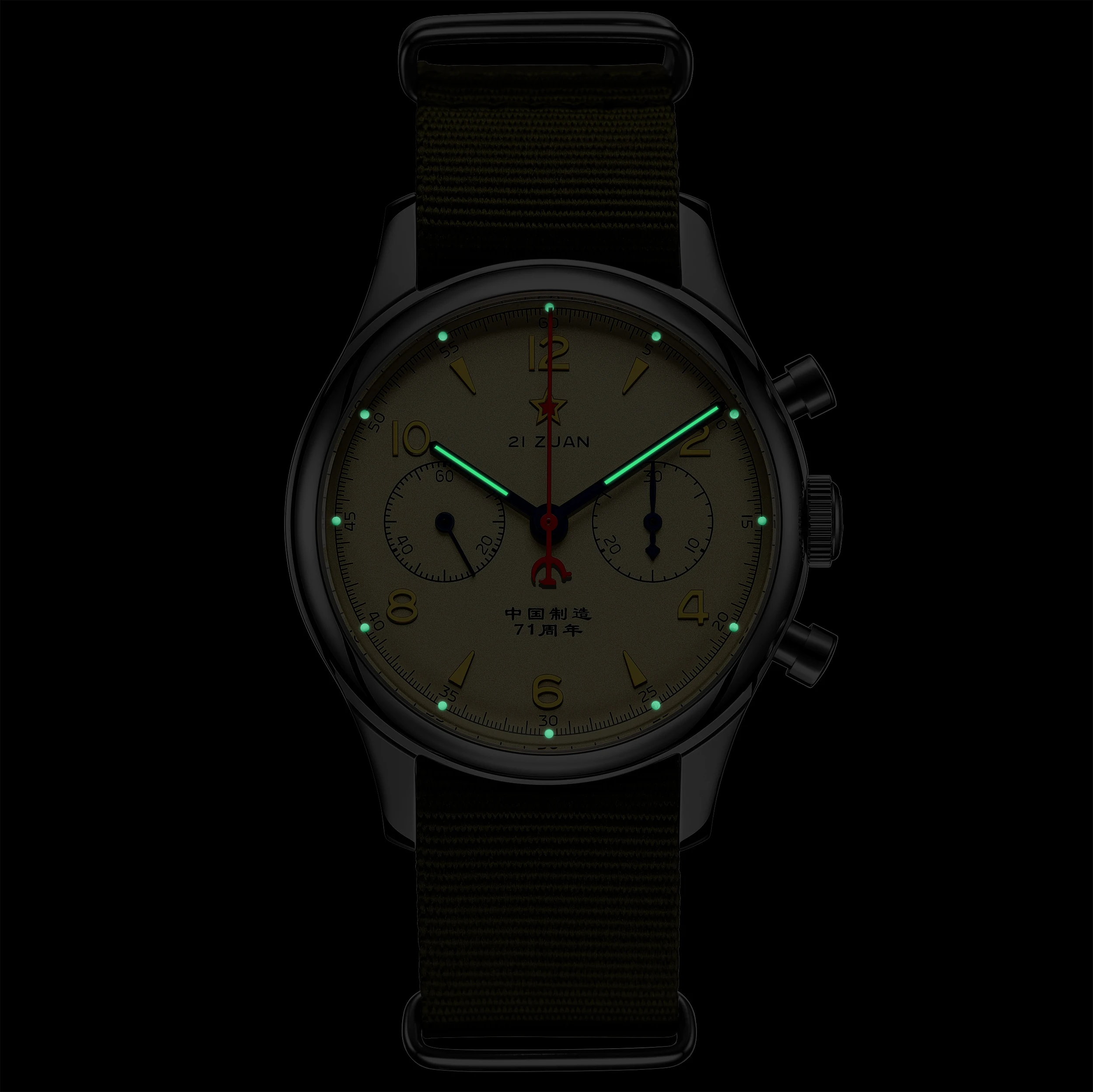 SEAKOSS 1963 Chronograph Men's Luminous Watches 40mm 38mm Manual Winding with Seagull ST1901 Movement With Swan Neck Wristwatch