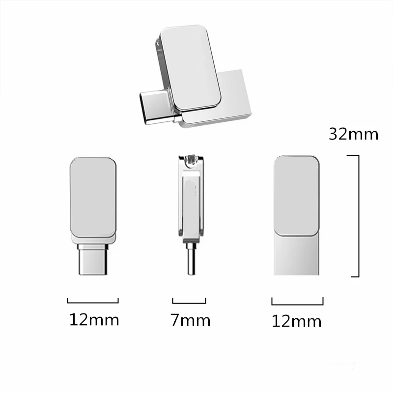 미니 C타입 플래시 드라이브, USB C타입 울트라 듀얼 메모리 스틱, 128GB, 64GB, 32GB, 16GB, 8GB, C타입 엄지 펜 드라이브, 창의적인 선물, 신제품