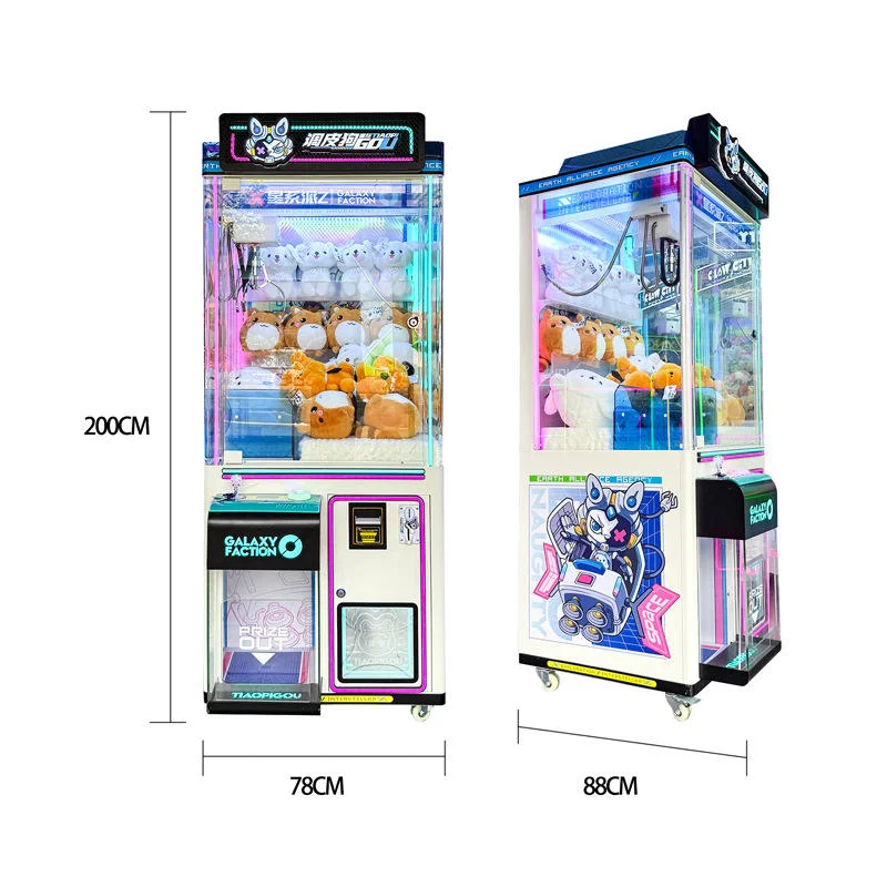 Customizable New TIDE CL02 Metal Plastic Coin-Operated Arcade Claw Grabber Snack Blind Crane Vending Machine 300-600 Pcs