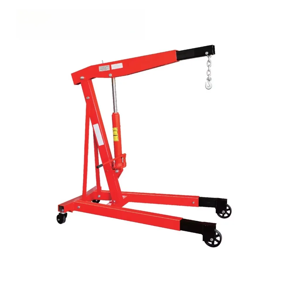 2T 3T Engine Hoist Folding Hydraulic Crane Auto Repair Shop Manual Balanced Vehicle Crane