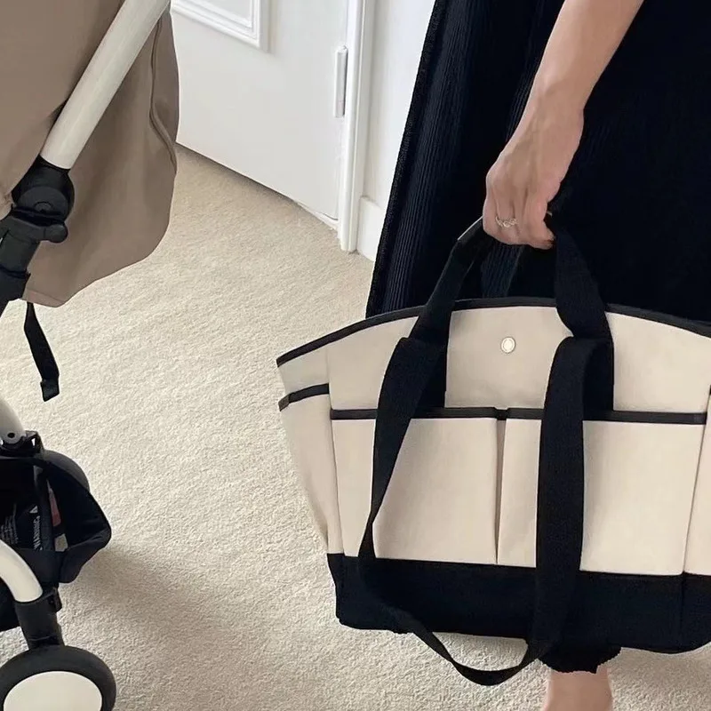 Women's Handheld Tote Bag Maternal and Infant Composite Bag Inner Tank Detachable New Large Capacity Casual One Shoulder Canvas