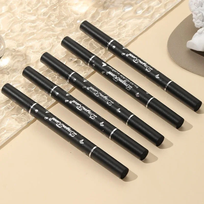 Double Head Star Seal Eyeliner Langdurige waterdichte niet-vlekkende vlinderhart pruim verfraaid oogstaart eyeliner