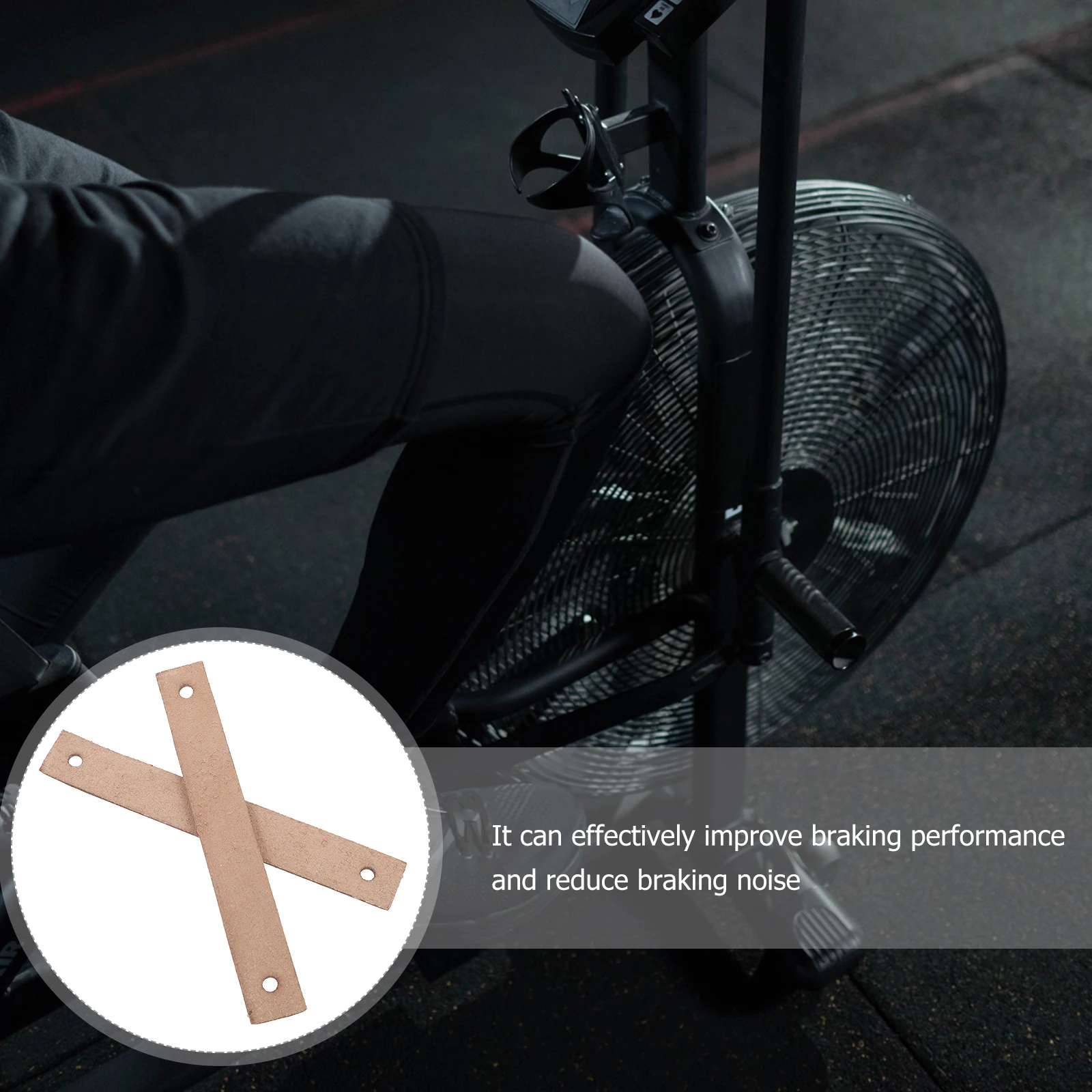 

2pcs Cowhide Brake Pads for Fitness Bike No Slide Wear Resistant Strong Durable Easy Install Disassemble Gym Supplies